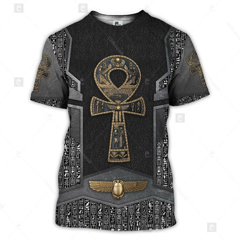 Egyptian Shirt  Ankh key of life ancient Egyptian 3D All Over Printed Shirts
