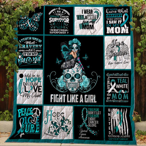 Cervival Cancer Blanket Quilt