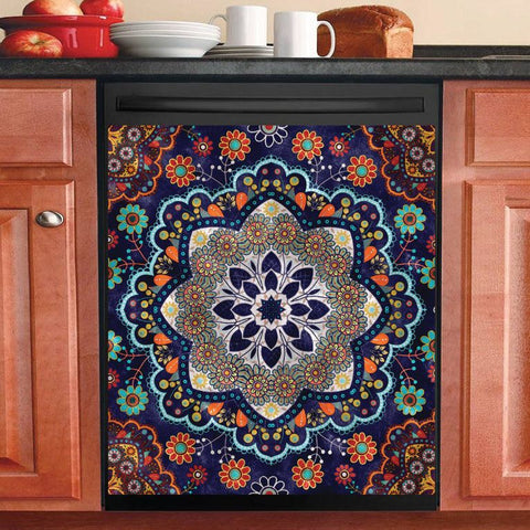 Floral Ethnic Mandala Kitchen Dishwasher Cover Decor Art Housewarming Gifts Home Decorations HT