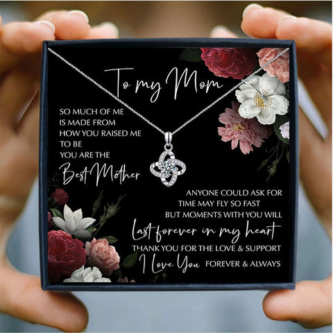 To My Mom Crystal Mothers Day Necklace Mom Jewelry Gift Card For Her, Mom, Grandma, Wife HT