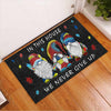 In This House We Never Give Up Autism Awareness Doormat Gnome Doormat Autism Home Decor Autism Awareness Gift Idea HT