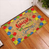 In This House We Never Give Up Puzzle Autism Awareness Doormat Autism Home Decor Autism Awareness Gift Idea HT