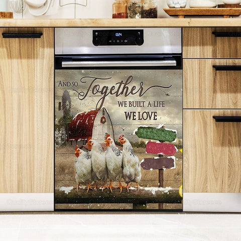 Farm Chicken Kitchen Dishwasher Cover Decor Art Housewarming Gifts Home Decorations HT