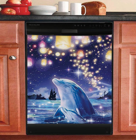 Dolphin 02 Dishwasher Cover, Gift for Mom, Mothers Day Gift