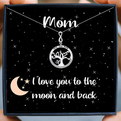 Mom Tree Of Life Mothers Day Necklace Mom Jewelry Gift Card For Her, Mom, Grandma, Wife HT