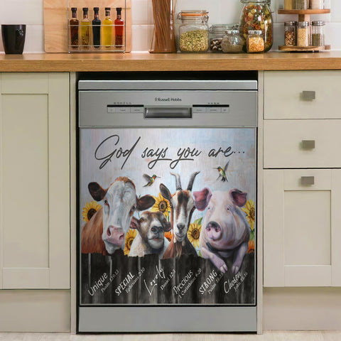 Farm Animal Kitchen Dishwasher Cover Country Life Decor Art Housewarming Gifts Home Decorations HT