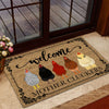 Welcome Mother Cluckers Doormat, Funny Doormat, Farm Chicken Mat, Colorful Chicken Doormat, Chicken coop Doormat, Chicken coop Home Decor, Gifts for farmers, Housewarming Gift HN