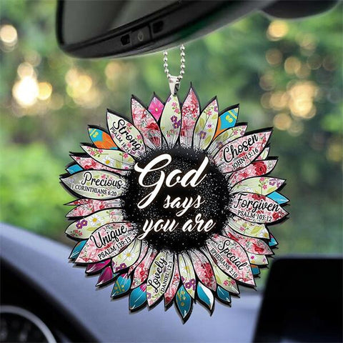 Special Sunflower You are Chosen Car Hanging Ornament