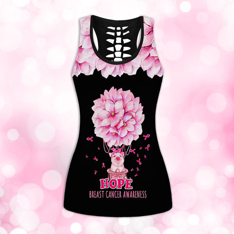 Hope Pig Breast Cancer Awareness tank top short Set TTM