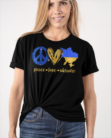 Peace Love Ukraine Shirt Ukraine Strong T-Shirt Ukraine Shirt Ukraine Support Shirt Ukrainian Lovers HT