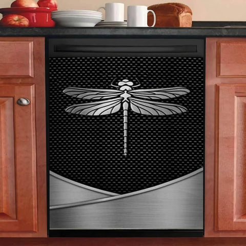 Dragonfly Metal Kitchen Dishwasher Cover Decor Art Housewarming Gifts Home Decorations HT