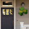 Shamrock Lucky Charm Metal Sign Happy St Patrick's Signs Home Decor Outdoor Decorations Irish Gift Ideas HT