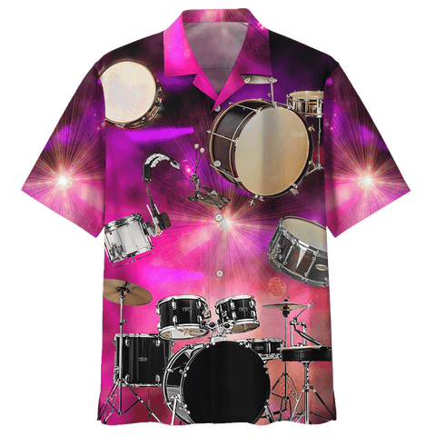 Man Hawaii Shirt Beach Shirt DRUM HAWAIIAN SHIRT 540547