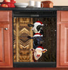 Three Cows Christmas Dishwasher Cover Farm Animals Kitchen Decor Christmas Home Decor Xmas Gifts HT