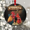 Happy Family Farm Chicken Ornament Christmas Tree Hanging Ornament Home Decor Xmas Gift For Chicken Lovers HN