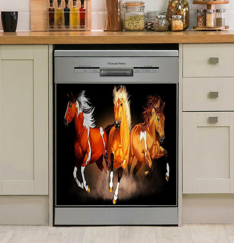 Animals Horse Decor Kitchen Dishwasher Cover