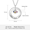 Personalized Circle Mothers Day Necklace With Birthstones Mom Jewelry Gift For Mom Grandma Wife HT