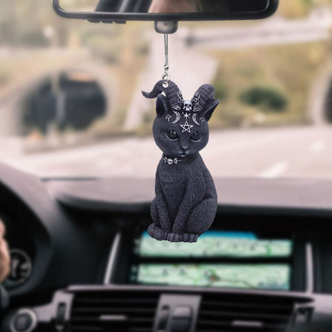 Cult Cuties Black Cat Witch Halloween - Witch 3D Printed Car Ornament
