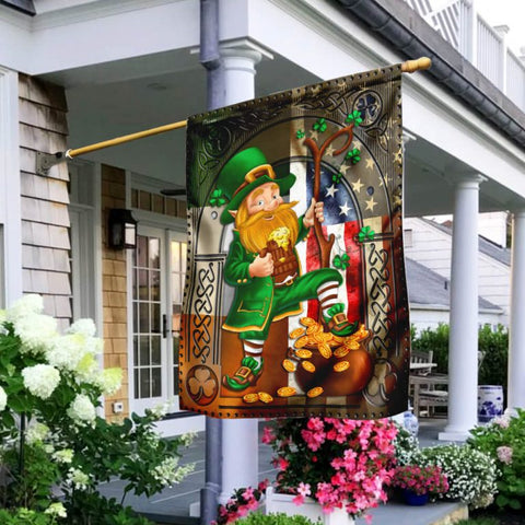 Happy St Patrick's Day Irish American Flag St Patrick's Day Outdoor Decor Gifts HT