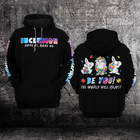 Be You The World Will Adjust Unisex Hoodie For Men Women Autism Awareness Shirts Clothing Gifts HT
