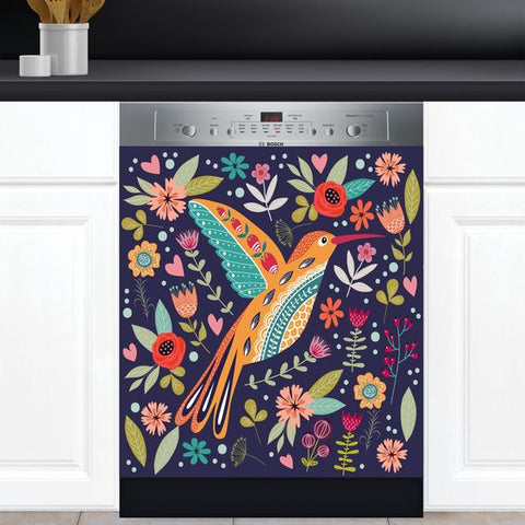 Bird Floral Kitchen Dishwasher Cover Decor Art Housewarming Gifts Home Decorations HT