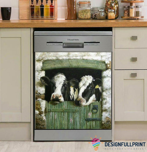 Farm Cow Kitchen Dishwasher Cover Decor Art Housewarming Gifts Home Decorations HT