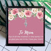 Love Mom Retro Mothers Day Necklace Mom Jewelry Gift Card For Her, Mom, Grandma, Wife HT