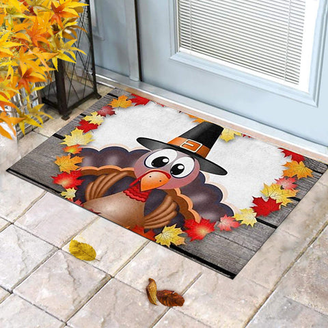 Happy Thanksgiving Decor Front Door Mat Outdoor Decoration Gifts ND