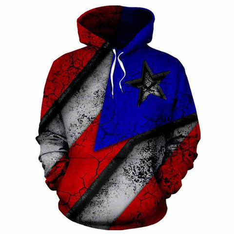 Puertorican Flag Patriotic Unisex Hoodie 024 - designfullprint