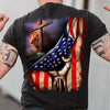 Jesus Lion And Lamb T-Shirt, Jesus Christ Cross Tee, Best Gifts For Veteran, Patriotic Print, Gift For Him, American Flag Shirt