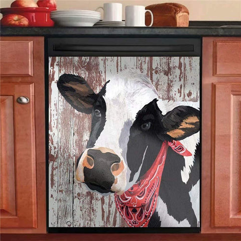 Farm Cow Kitchen Dishwasher Cover Decor Art Housewarming Gifts Home Decorations HT