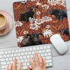 Black Angus Orange Mouse Pad Cattle Mouse Pad Farm Animal Lovers Gift Cute Mouse Mat For Computer HN