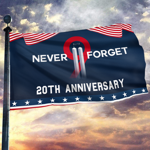 Patriot Flag Never Forget 9.11 Two Towers- 20th Anniversary Flag