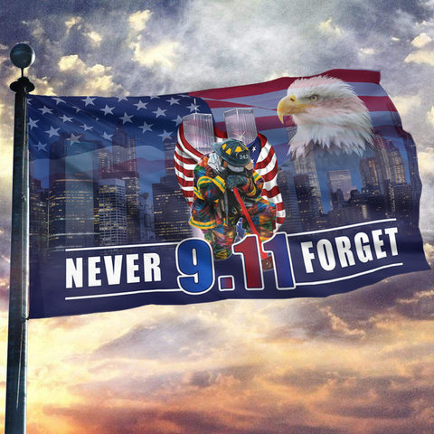 Firefighter - 9.11 - Never Forget Flag American Patriot Flag, 20th Anniversary Patriot Day Gift