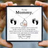 Footprint Heart Mothers Day Necklace Mom Jewelry Gift Card For Her, Mom, Grandma, Wife HT