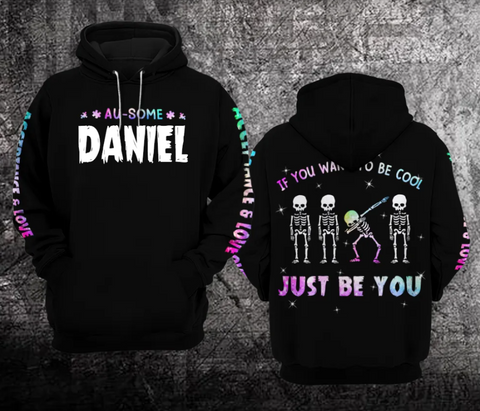 Personalized Autism Acceptance Unisex Hoodie For Men Women Skeleton Autism Awareness Shirts Clothing Gifts HT