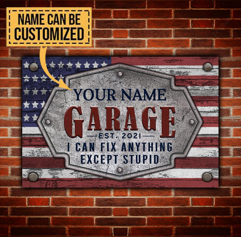 PERSONALIZED GARAGE METAL SIGNS