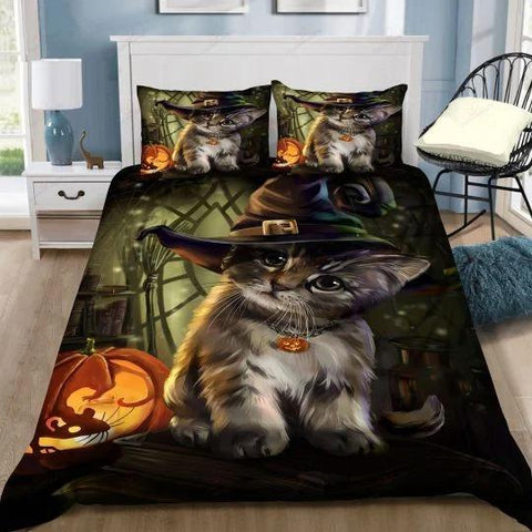 Cute Cat Halloween Bedding Set