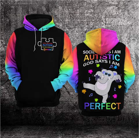 Look Beyond Autism Unisex Hoodie For Men Women Elephant Autism Awareness Shirts Clothing Gifts HT