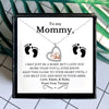 Footprint Heart Mothers Day Necklace Mom Jewelry Gift Card For Her, Mom, Grandma, Wife HT