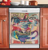 Farm Chicken Rooster Art Psychedelic Chicken Dishwasher Cover Farmer Gift Kitchen Decor HT