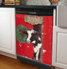 Mooey Christmas Holstein Cow Christmas Dishwasher Cover Farm Animals Kitchen Decor Christmas Home Decor Xmas Gifts HT