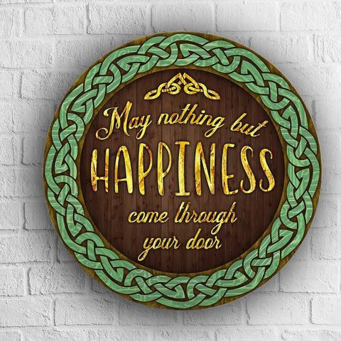 May Happiness Come Through Your Door Metal Sign St Patrick’s Day Home Decor Outdoor Decorations Irish Gifts For Men HT
