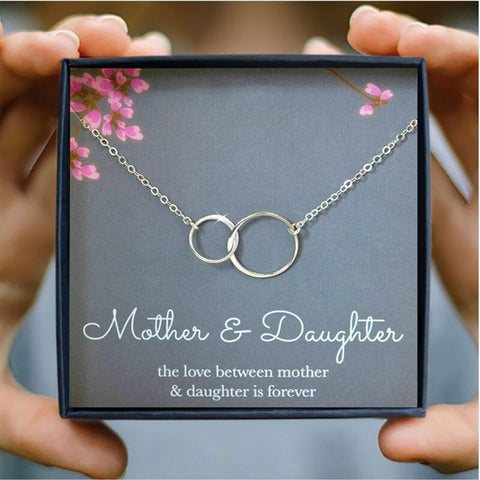 Mother Daughter Circle Mothers Day Necklace Mom Jewelry Gift Card For Her, Mom, Grandma, Wife HT