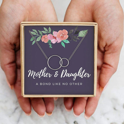 Mother Daughter Circle Mothers Day Necklace Mom Jewelry Gift Card For Her, Mom, Grandma, Wife HT