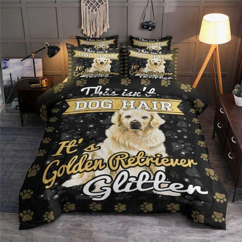 GOLDEN RETRIEVER BEDDING SET GLITTER 004