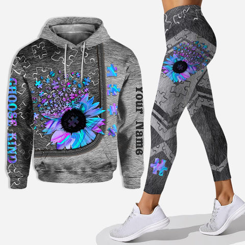 Choose Kind Personalized Autism Awareness Hoodie And Leggings Autism Awareness Gift HT