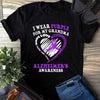 Alzheimer's Awareness I Wear Purple 2D T-shirt