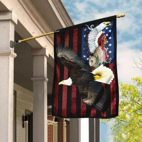 Native Flag US Black Red Native American Flag 11