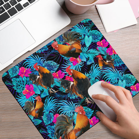Rooster Neon Mouse Pad Cattle Mouse Pad Farm Animal Lovers Gift Cute Mouse Mat For Computer HN